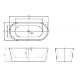 Акриловая ванна BelBagno BB306 168x75 см