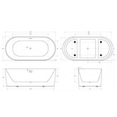 Акриловая ванна BelBagno BB411 170x80 см белый