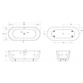 Акриловая ванна BelBagno BB417 190x80 см белый