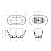 Акриловая ванна BelBagno Uno BB701 140x72 см белый