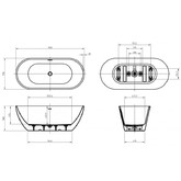 Акриловая ванна BelBagno Uno BB701 160x73 см белый