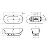 Акриловая ванна BelBagno Uno BB701 170x75 см белый