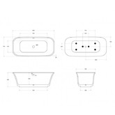 Акриловая ванна BelBagno Due BB702 170x80 см белый