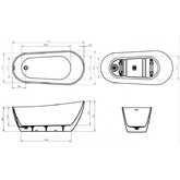 Акриловая ванна BelBagno BB704 170x80 см белый