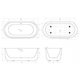 Акриловая ванна BelBagno BB709 170x78 см белый