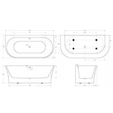 Акриловая ванна BelBagno BB711 170x75 см белый