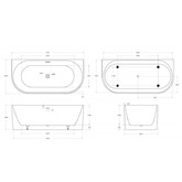 Акриловая ванна BelBagno BB713 170x00 см белый