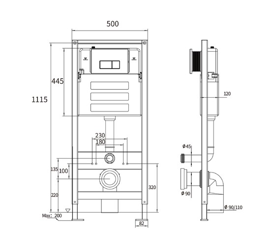 Инсталляция для унитаза Oliveeka 