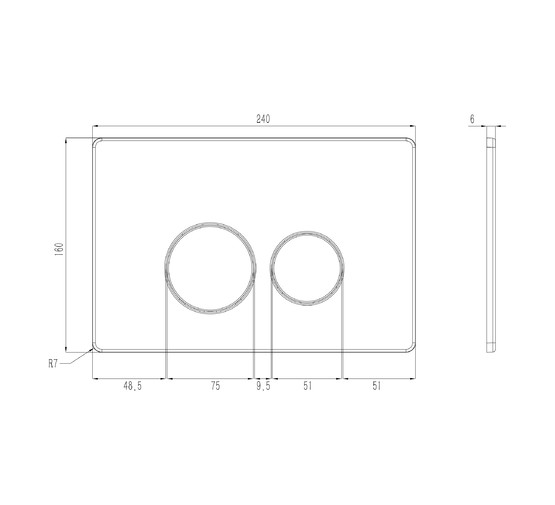 Клавиша смыва Oliveeka R22 хром