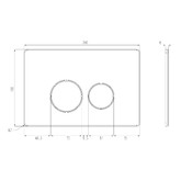 Клавиша смыва Oliveeka R22 оружейная сталь