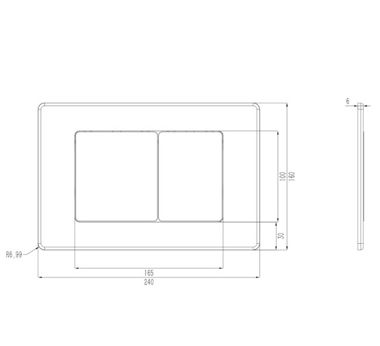 Клавиша смыва Oliveeka E12 хром