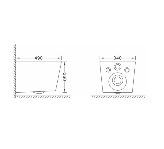 Унитаз подвесной Oliveeka OL-5014 торнадо микролифт