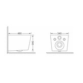 Унитаз подвесной Oliveeka OL-5014 торнадо микролифт