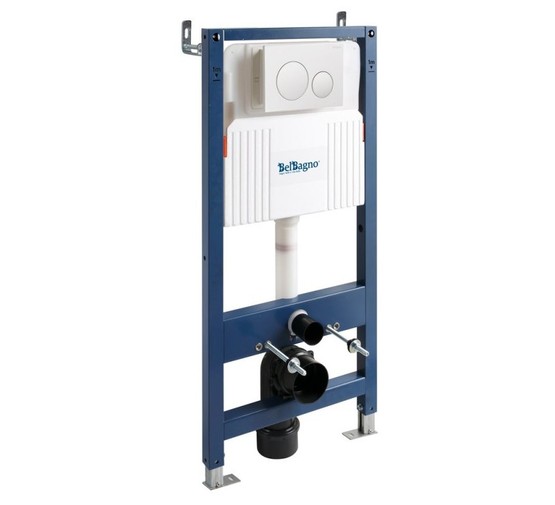 Инсталляция для унитаза BelBagno BB-101-M-BC клавиша белая