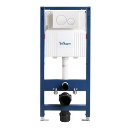 Инсталляция для унитаза BelBagno BB-101-M-BC клавиша белая