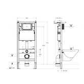 Инсталляция для унитаза BelBagno BB-101-M-BR клавиша белая