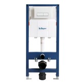 Инсталляция для унитаза BelBagno BB-101-M-BR клавиша белая