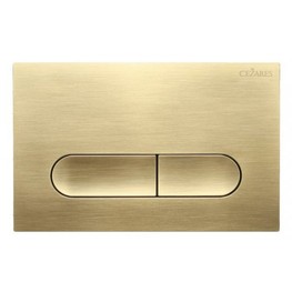 Клавиша смыва Cezares Liner золото брашированное