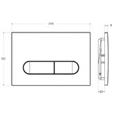 Клавиша смыва Cezares Liner сатин