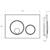 Клавиша смыва Cezares Relax хром