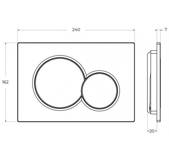 Клавиша смыва Cezares STYLUS белый