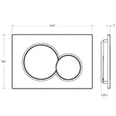 Клавиша смыва Cezares STYLUS оружейная сталь