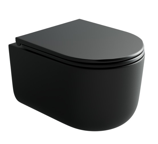 Унитаз подвесной Ceramicanova Ulma торнадо микролифт черный матовый