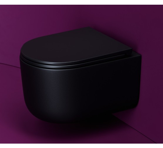 Унитаз подвесной Ceramicanova Ulma торнадо микролифт черный матовый