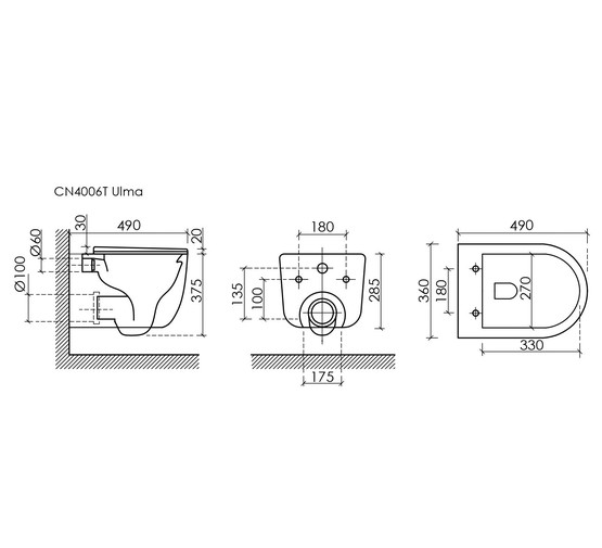 Унитаз подвесной Ceramicanova Ulma торнадо микролифт белый