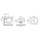 Унитаз подвесной Ceramicanova Ulma торнадо микролифт белый