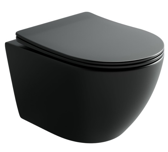 Унитаз подвесной Ceramicanova Uno торнадо микролифт черный матовый