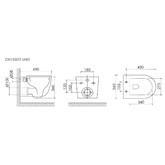 Унитаз подвесной Ceramicanova Uno торнадо микролифт черный матовый
