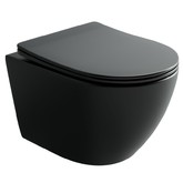 Унитаз подвесной Ceramicanova Uno торнадо микролифт черный матовый