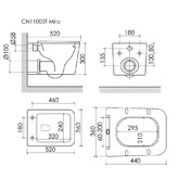 Унитаз подвесной Ceramicanova Miro торнадо 3.0 микролифт белый