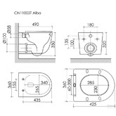 Унитаз подвесной Ceramicanova Alba торнадо 3.0 микролифт белый