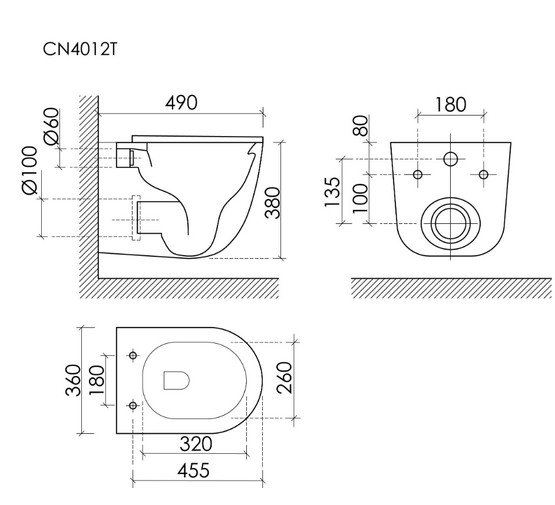 Унитаз подвесной Ceramicanova Noe торнадо 3.0 микролифт белый