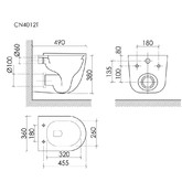 Унитаз подвесной Ceramicanova Noe торнадо 3.0 микролифт белый