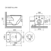 Унитаз подвесной Ceramicanova Mia торнадо 3.0 микролифт белый