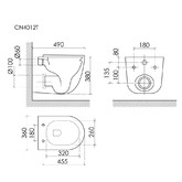 Унитаз подвесной Ceramicanova Voga торнадо 3.0 микролифт белый