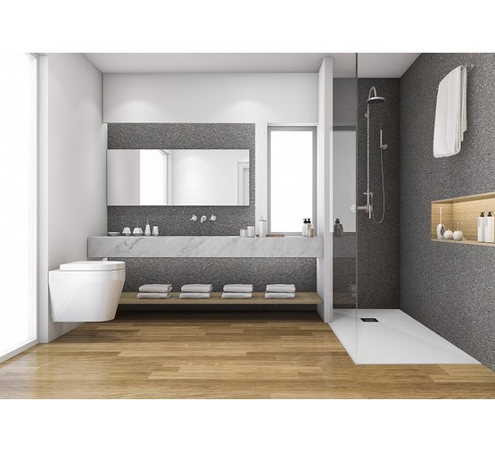 Душевой поддон Good Door Essentia 1100x700 литьевой мрамор черный