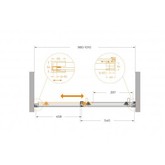 Душевая дверь Cezares Plane BF 1 100 см оружейная сталь прозрачное стекло