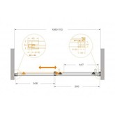 Душевая дверь Cezares Plane BF 1 110 см оружейная сталь прозрачное стекло 