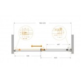 Душевая дверь Cezares Plane BF 1 120 см оружейная сталь прозрачное стекло 