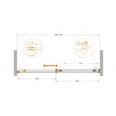 Душевая дверь Cezares Plane BF 1 130 см оружейная сталь прозрачное стекло 