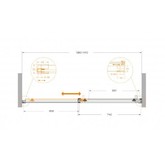 Душевая дверь Cezares Plane BF 1 140 см сатин прозрачное стекло 