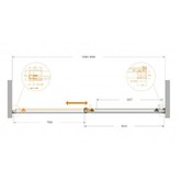 Душевая дверь Cezares Plane BF 1 160 см сатин прозрачное стекло 