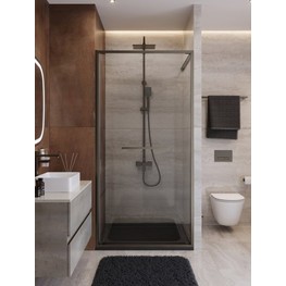 Душевая дверь Cezares Lux FS 1 70 см оружейная сталь прозрачное стекло 