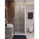 Душевая дверь Cezares Lux FS 1 80 см хром прозрачное стекло 