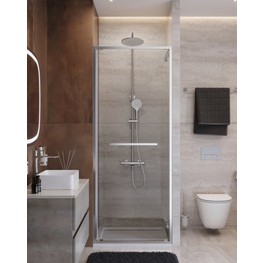 Душевая дверь Cezares Lux FS 1 100 см хром прозрачное стекло 