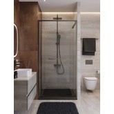 Душевая дверь Cezares Lux FS 1 100 см оружейная сталь прозрачное стекло 